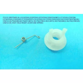   HIGH YIELD RESET LEVER AND SPRING for Brother HL-L3210CDW/3230/3270/3290/3510/3517/3550/3551/3710/3730/3745<wbr> /3750/3770; TN247BK(3K)/C/M/Y(2.3K); TN293BK(3K); TN297C/M/Y(2.3K); TN227BK(3.0K)/C/M/Y(2.3K); TN253BK(2.5K); TN237BK(3K)/C/M/Y(2,3k) 10pcs - 