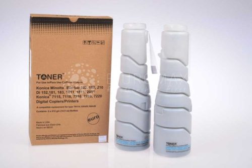 Toner for use in Konica Minolta TN114 105A/B,106A/B (MTD183UNIV-E) Di152/163/181/183/210/1611/1811/2011/BizHub162/180/181/210; Konica 7115/7118/7216/7218/7220; Develop 1650 /Ineo 210 (2x413g) - COMPATIBLE PRODUCT